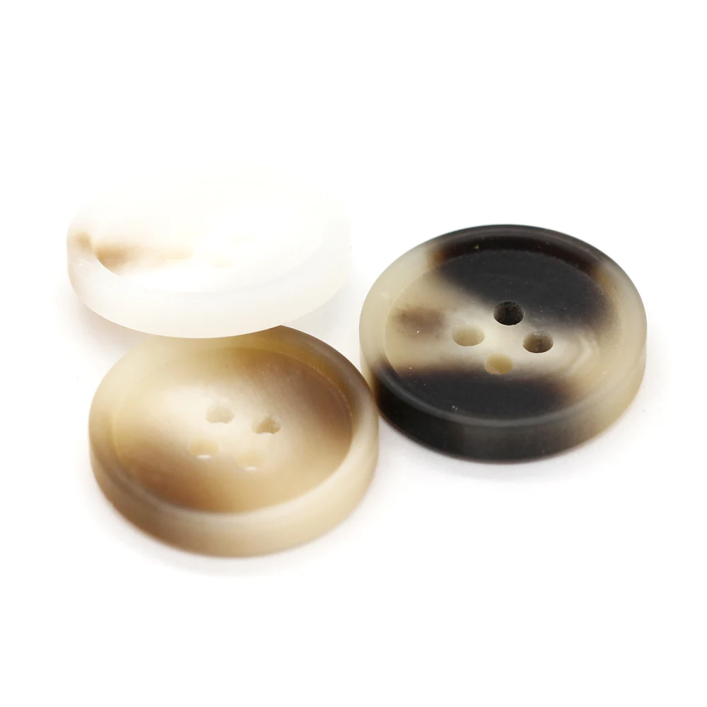 EQUBO 15/18/21/25mm Classical Horn Pattern Resin Buttons for Clothing Men Suit Coat Jacket Large Handmade Decorations