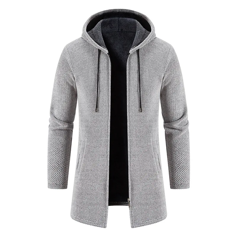 

Men's Solid Color Knitted cardigan Sweater Spring and Autumn Fashion Slim Fit Warm Outwear for Men