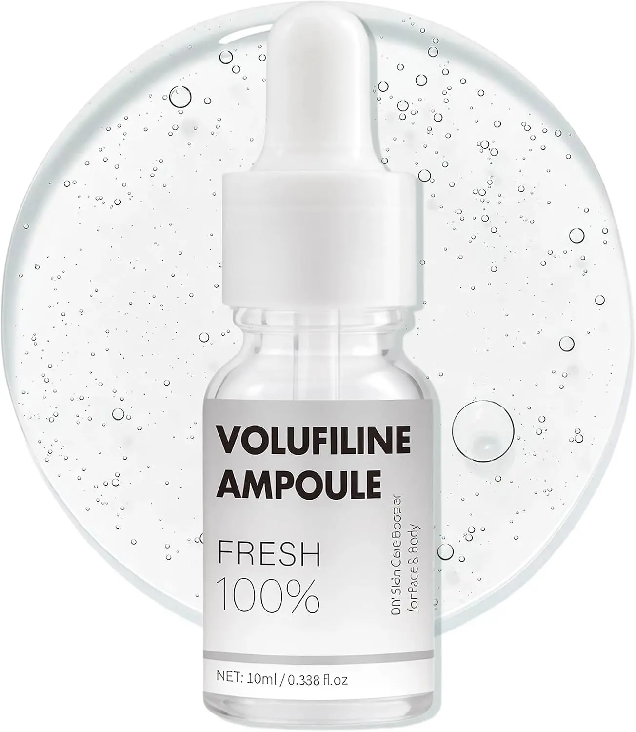 Volufiline 100% Ampoule Serum Pure and Fresh DIY Skin Care Booster for Face & Body Improve Elasticity Reduce Fine Lines Plumping