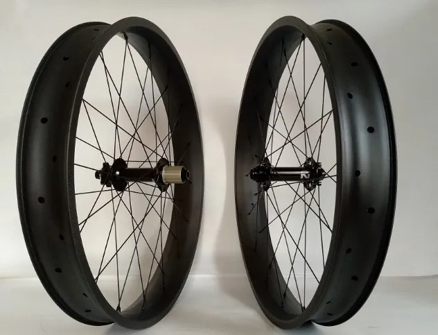 Llantas de carbono para bicicleta fat de 26 pulgadas, llanta de carbono ultraligera de 32 orificios, accesorio de rueda resistente para bicicleta fat de montaña en nieve.