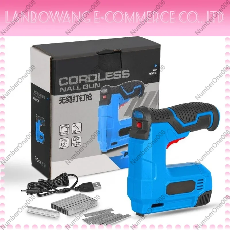 Cordless Lithium Nail Gun for Carpentry, 18Ga/16Ga/10Ga 3-in-1 Nailer 20 Pcs Set, Electric Brad Nailer Power Tool