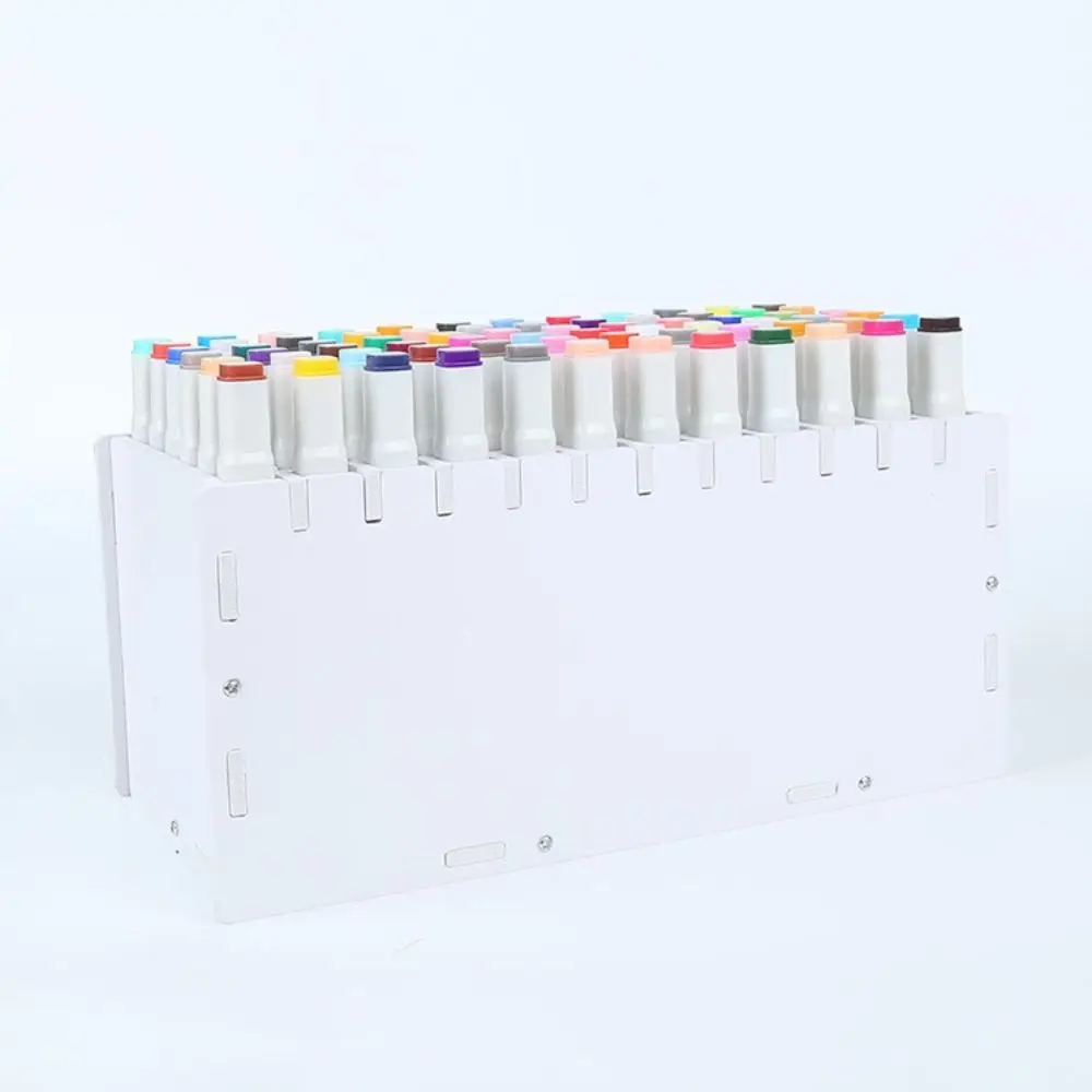New PVC Art Marker Rack 72/120/180/240 Grids Multi Slots Marker Pen Holder Large Capacity Brush Storage Rack Desktop
