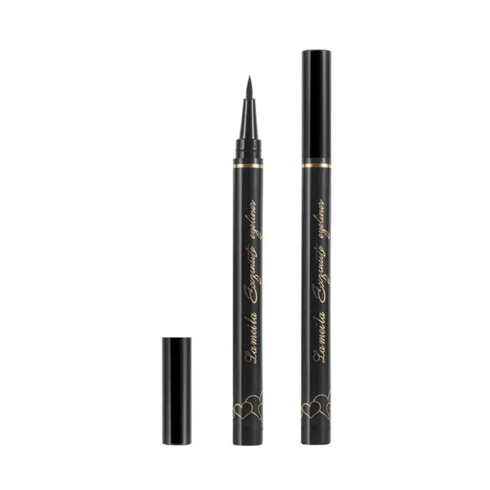 Eyeliner liquido impermeabile a testa snella Eyeliner nero ultrasottile a lunga durata Eyeliner naturale a prova di sudore e non sbava