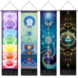 Tapeçaria de Parede de Sete Chakras, Mandala Hippie Chakras, Tapeçarias Yoga Meditação para Decoração Espiritual Quarto, 12,8 