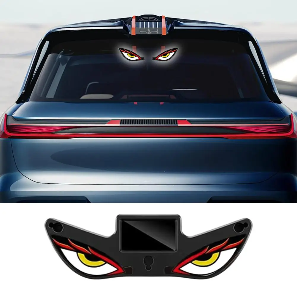 Solar Powered Car Demon's Eye LED Neon Light Cool DEMON EYE Ambient Light Car Decorative Atmosphere Lamp No Wiring Required
