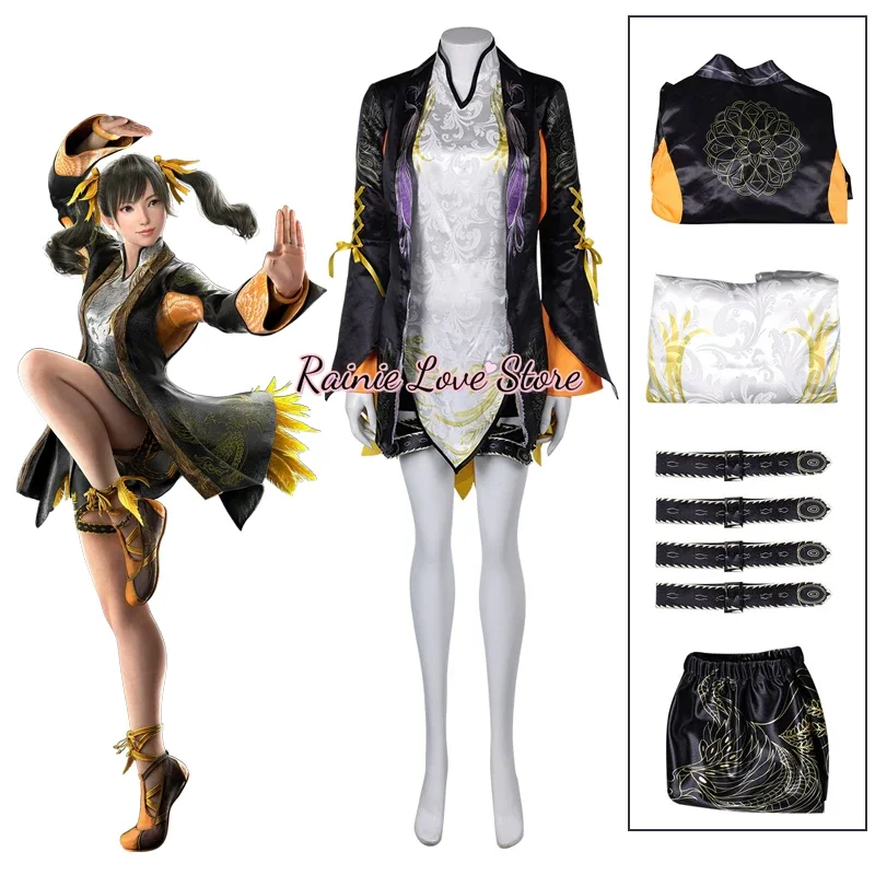 

CosplayTekken 8 Ling Xiaoyu Game Cosplay Fantasia Costume Disguise For Adult Women Tops Shorts Outfits Halloween Carnival Party