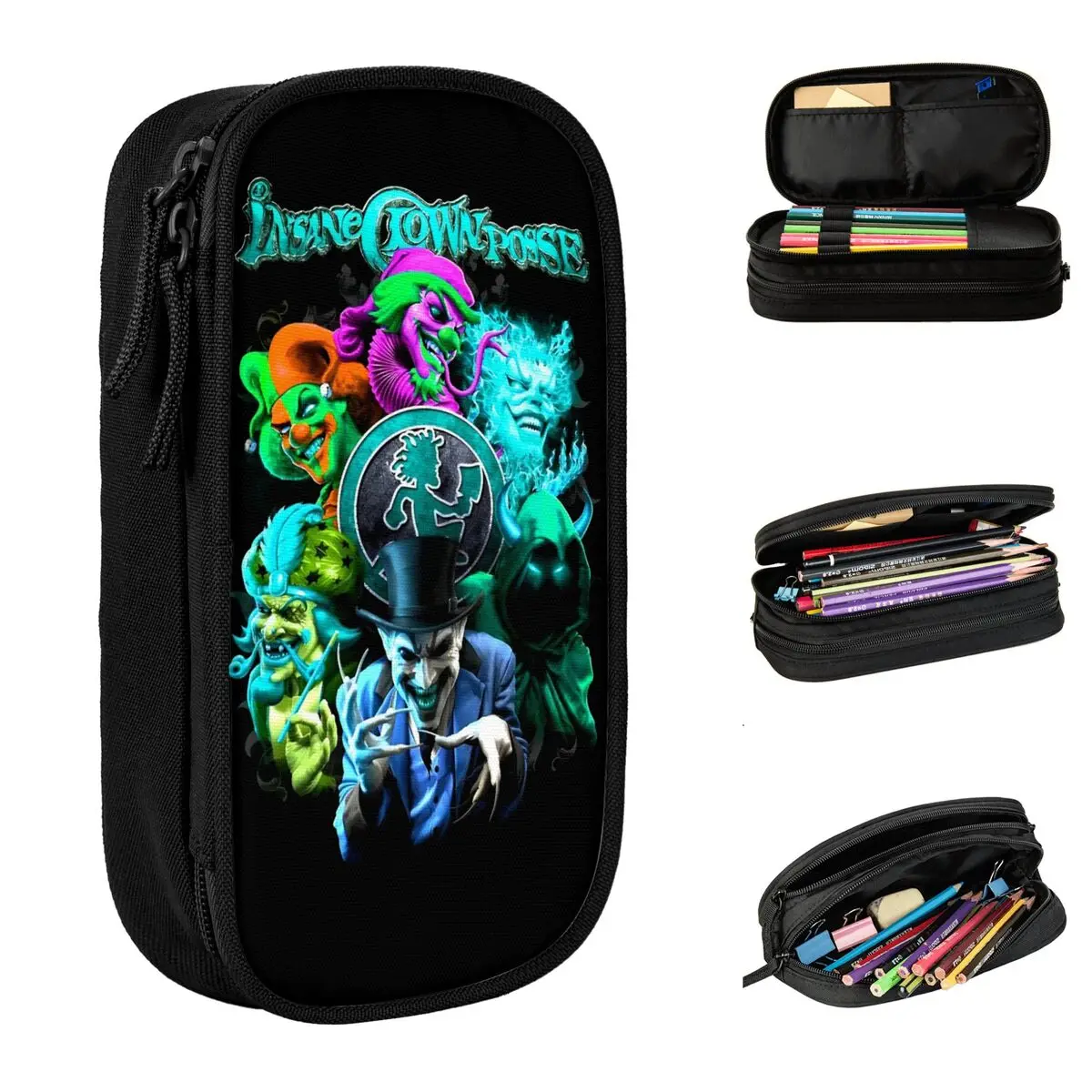 

New Insane Clown Posse Pencil Case ICP Violent J Shaggy 2 Dope Pencil Pouch Pen Box Kids Bags School Supplies Stationery Gifts