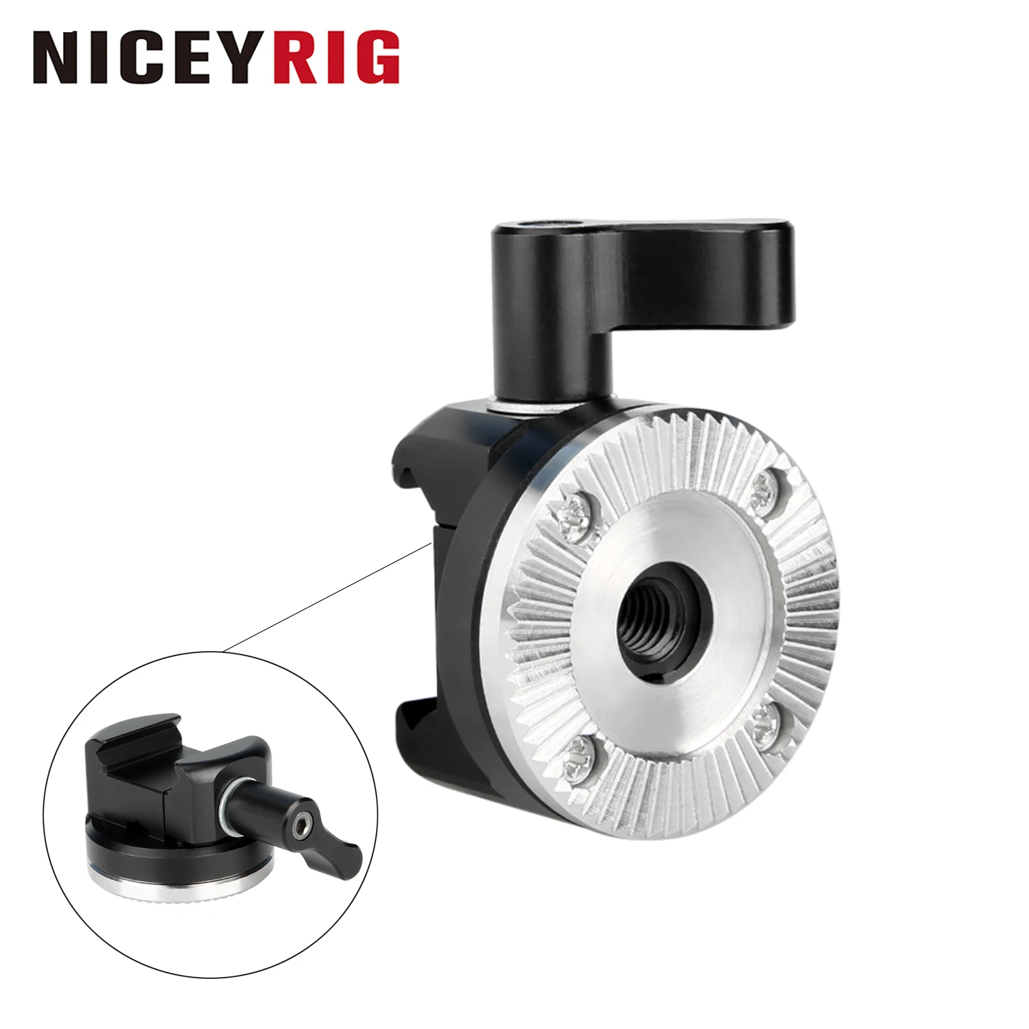 

NICEYRIG NATO Clamp to Rosette Mount Adapter (M6 Thread Diameter 31.8mm) Applicable for ARRI Rosette Wooden Handgrip