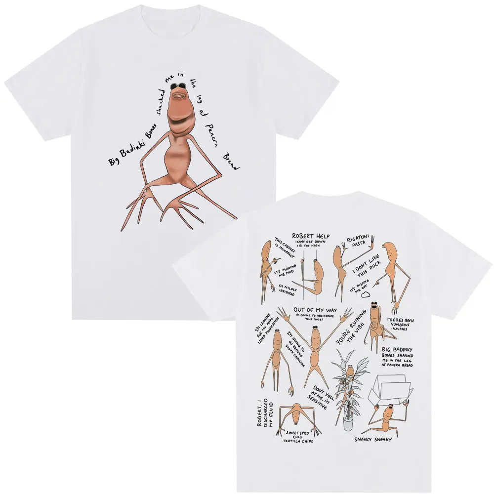 مضحك ماركوس دودة ميمي تي شيرت الرجال النساء الفكاهة الإبداع قصيرة الأكمام المتضخم القطن عادية الجدة تي شيرت الشارع الشهير