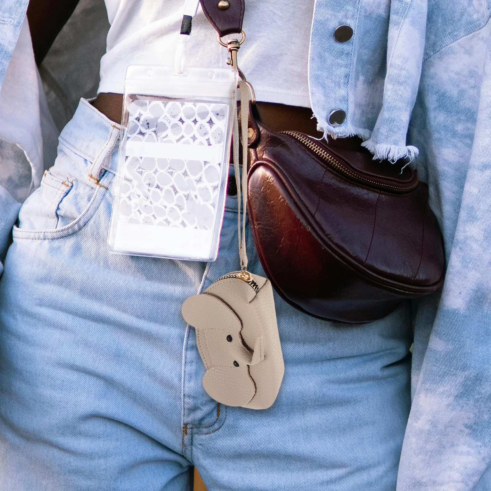 

Elephant Purse Pu Small Wallet For Ladies Small Wallet Women Mini Change Bag Cartoon Animal Pouch Portable Storage