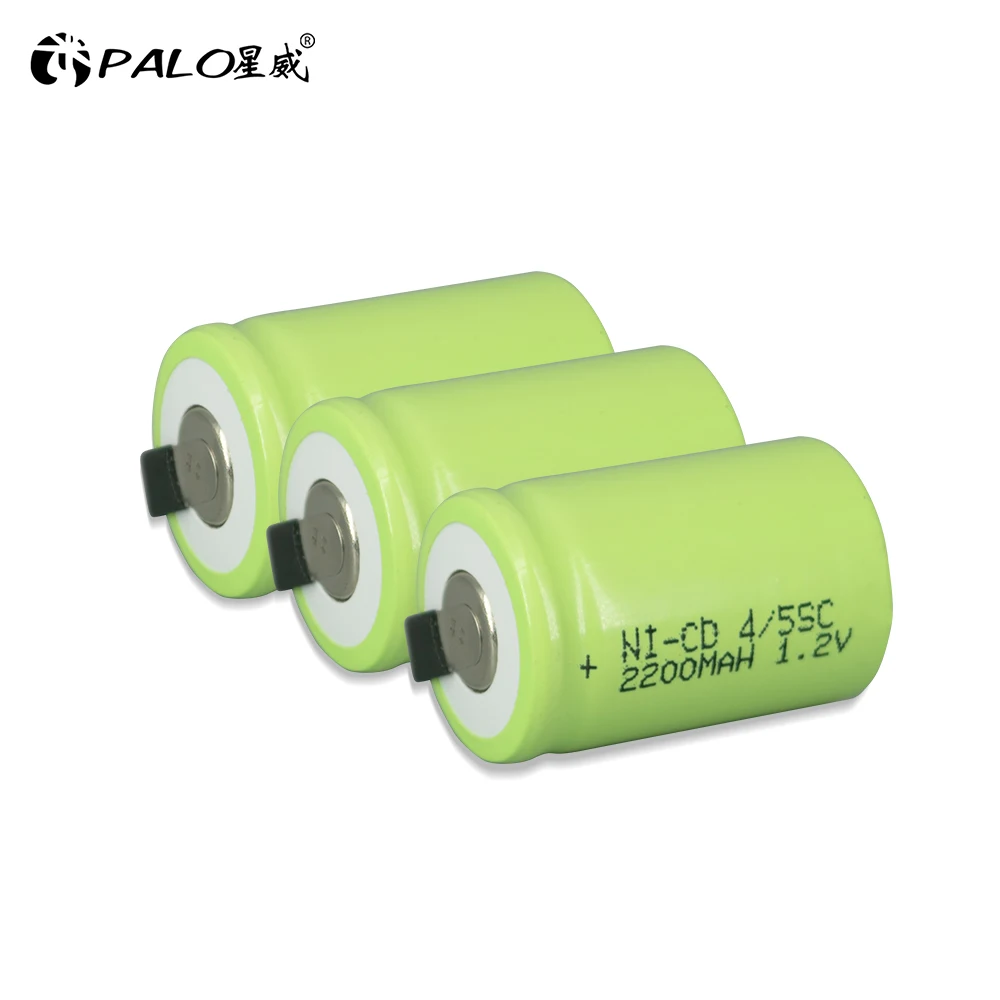 Palo 1.2V 2200Mah 4/5SC Batterij 4/5 Sub C NI-CD Mobiele Met Lassen Tabs Oplaadbare Batterij Voor schroevendraaier Elektrische Handboor