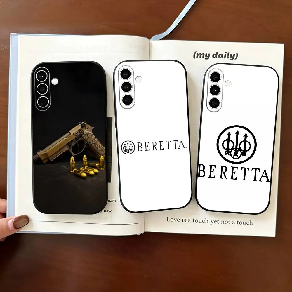 Gun Beretta Brand  Phone Case For Samsung Galaxy A73,A72,A71,A70,A53,A52,A51,Others Soft Black Cover