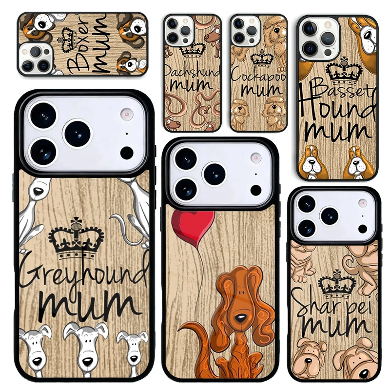 Funda Protectora para iPhone 17 Air 16 Pro Max 15 Plus 11 13 Mini 14 12 con Diseño de Perro Labrador Yorkie Boxer Chow