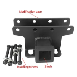 Car Rear Bumper Installation of square mouth base Better adaptation to trailer hook equipment for Jeep Gladiator JT 2019-2023