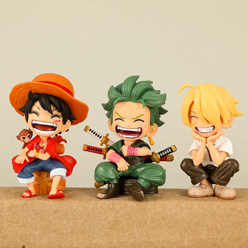 

Коллекционная фигурка Bandai Handmade Straw Hat Trio Q, 3 стиля, 12 см, аниме-игрушка, декор для рабочего стола, подарок для детей
