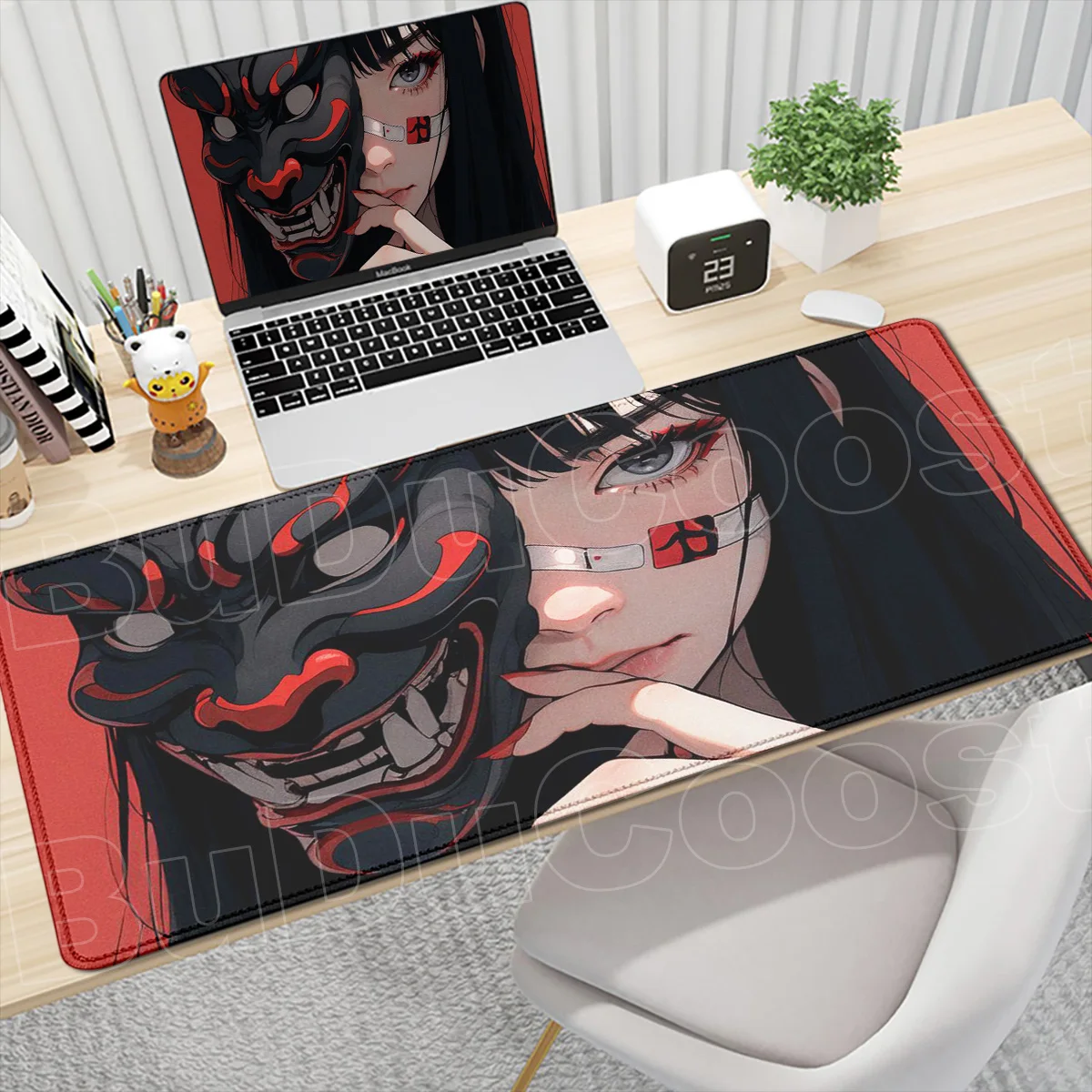 

Large Anime Mouse Pad HD Printing Mask Girl Premium Deskmat Game Office Desktop Decoration Mousepad Non-slip Rubber Keyboard Pad