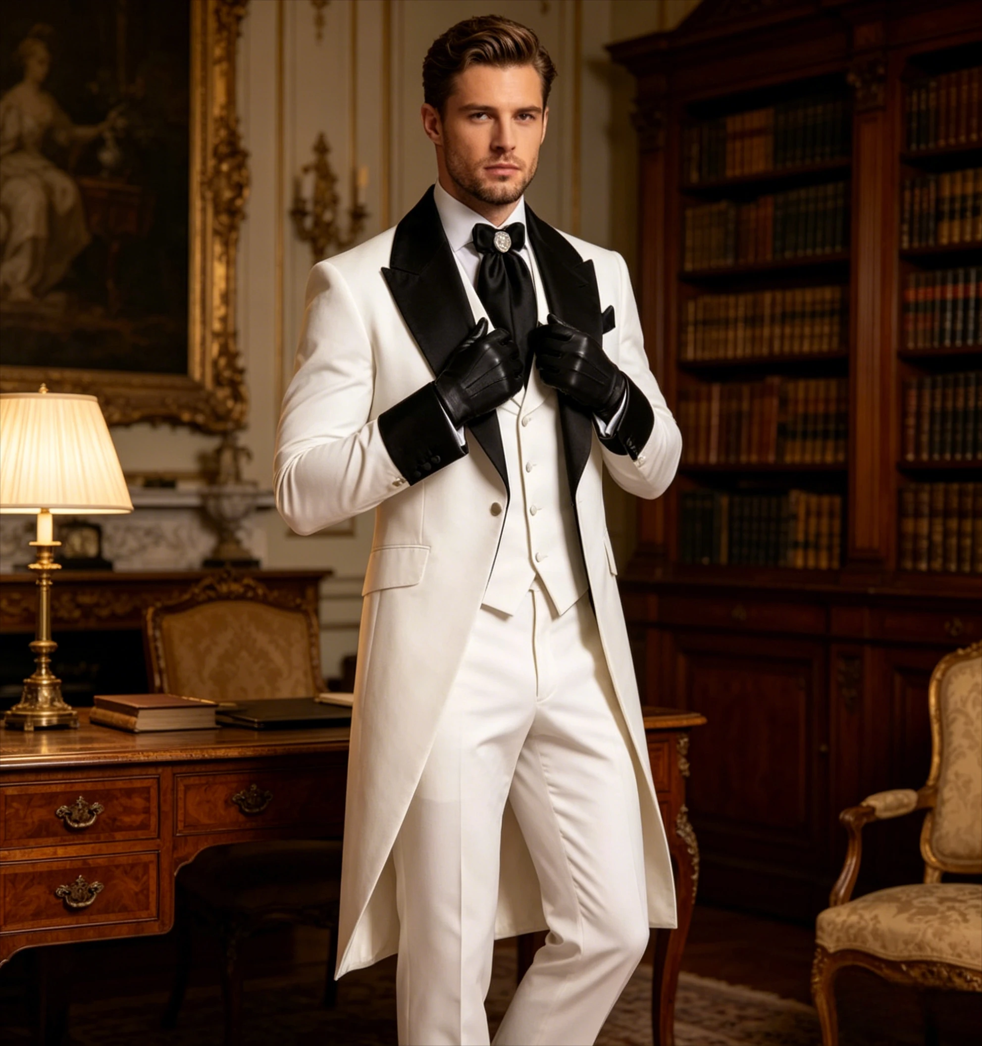 

White And Black Formal Long Men Suit Groom Groomsman Wedding Party Prom Business Male Tuxedos 3 Piece Set Blazer Vest Pants
