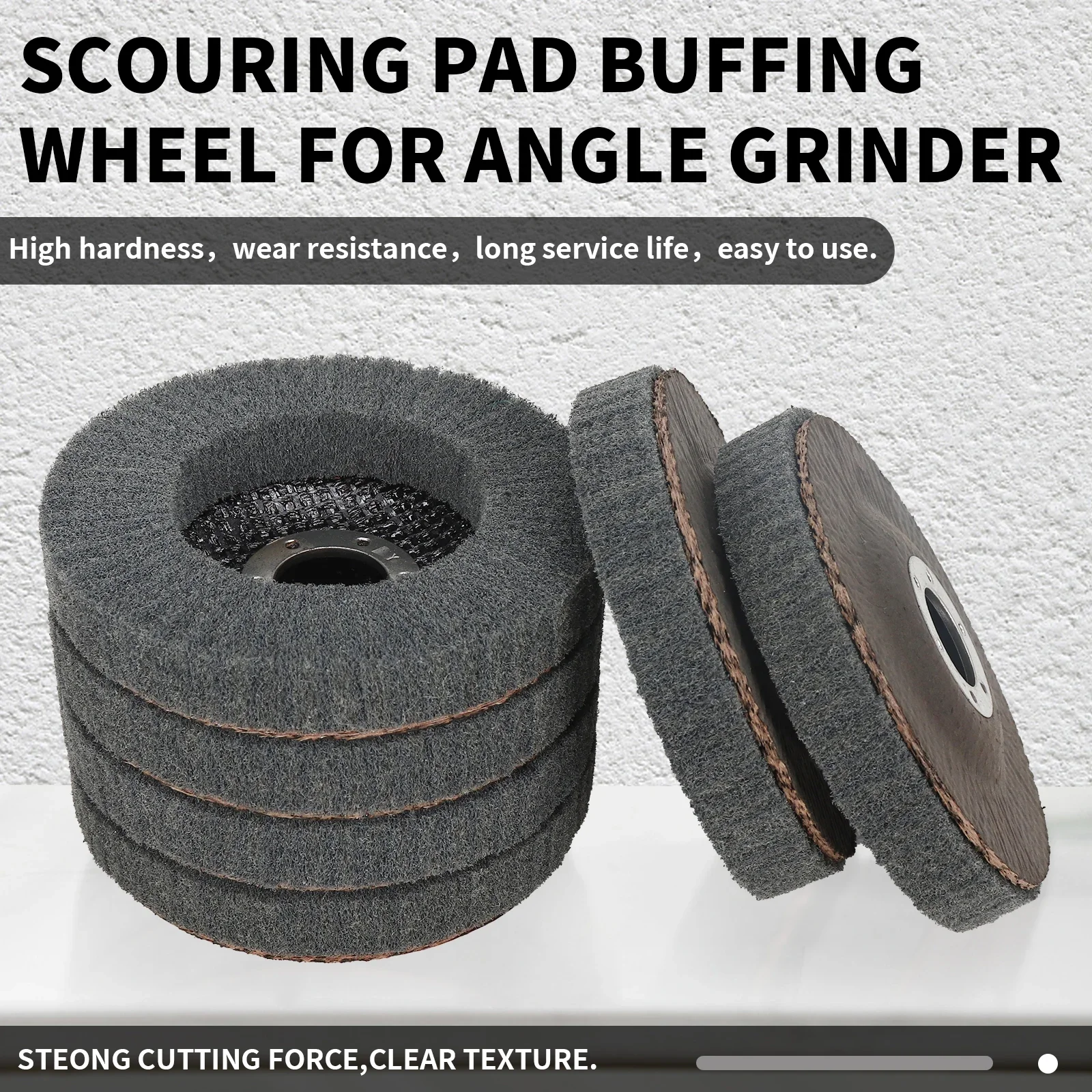 SIFANG 4/4.5/5 بوصة 1 قطعة ألياف النايلون رفرف إطارات لامعة القرص 800 حصى لطاحونة زاوية لتلميع الخشب والمعادن