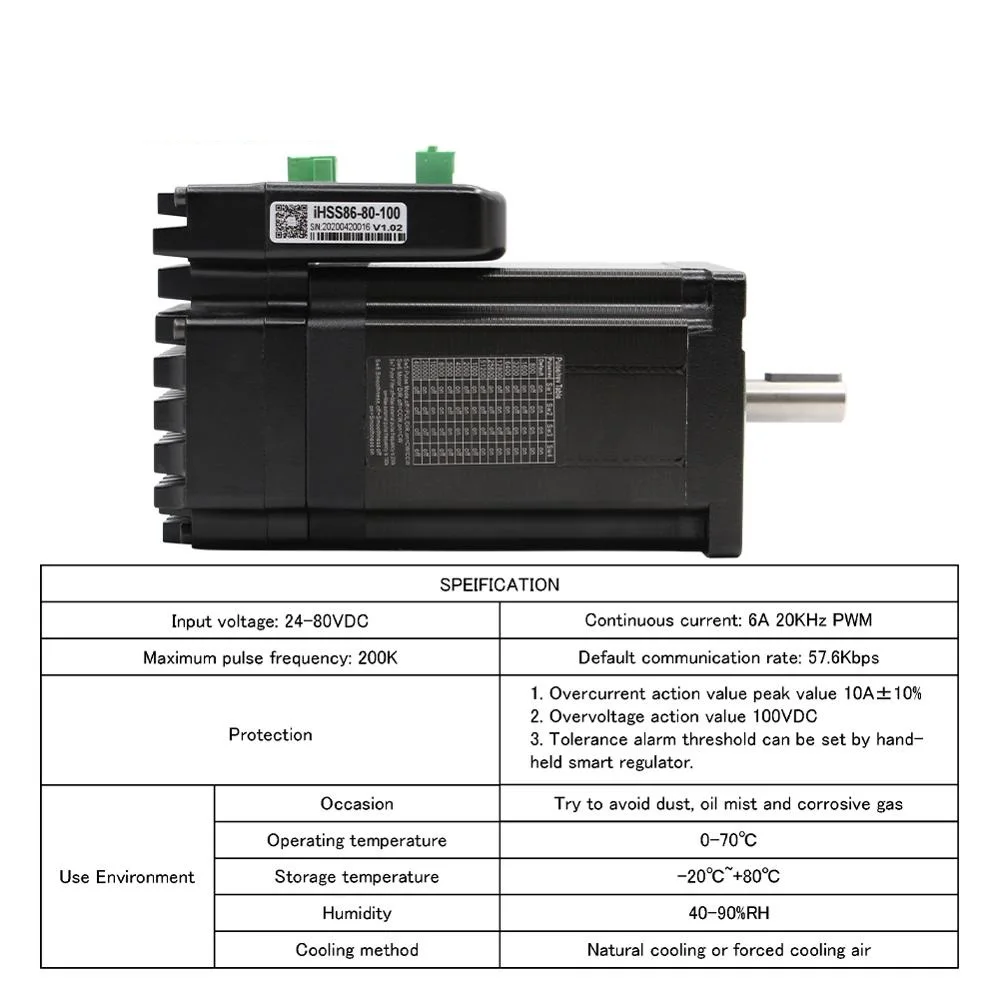 Imagem -06 - Chegada de Novo Jmc Nema34 9.8nm 6.0a Integrado Circuito Fechado Passo Fácil Servo Motor & Driver 2480v para a Máquina do Cnc Ihss8690100