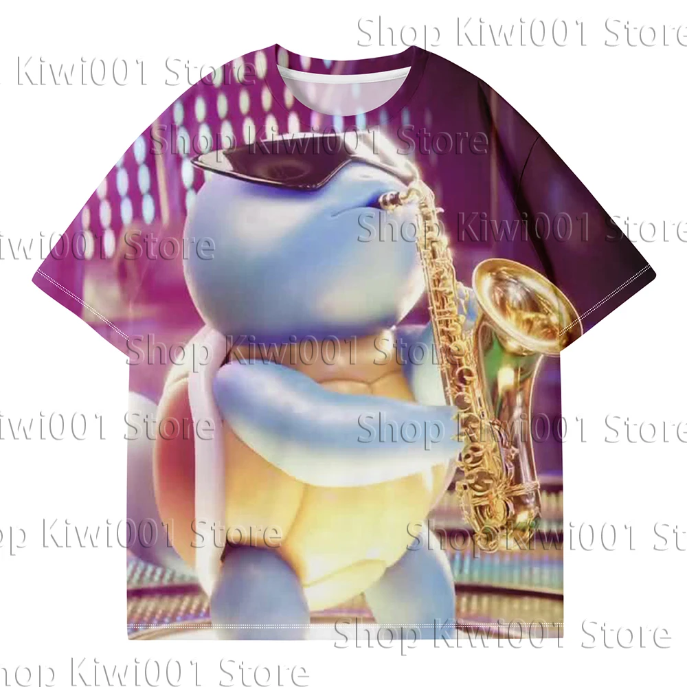 

3D printed quick-dry T-shirt featuring Pikachu from Pokémon, and can also be used for parent-child matching outfits