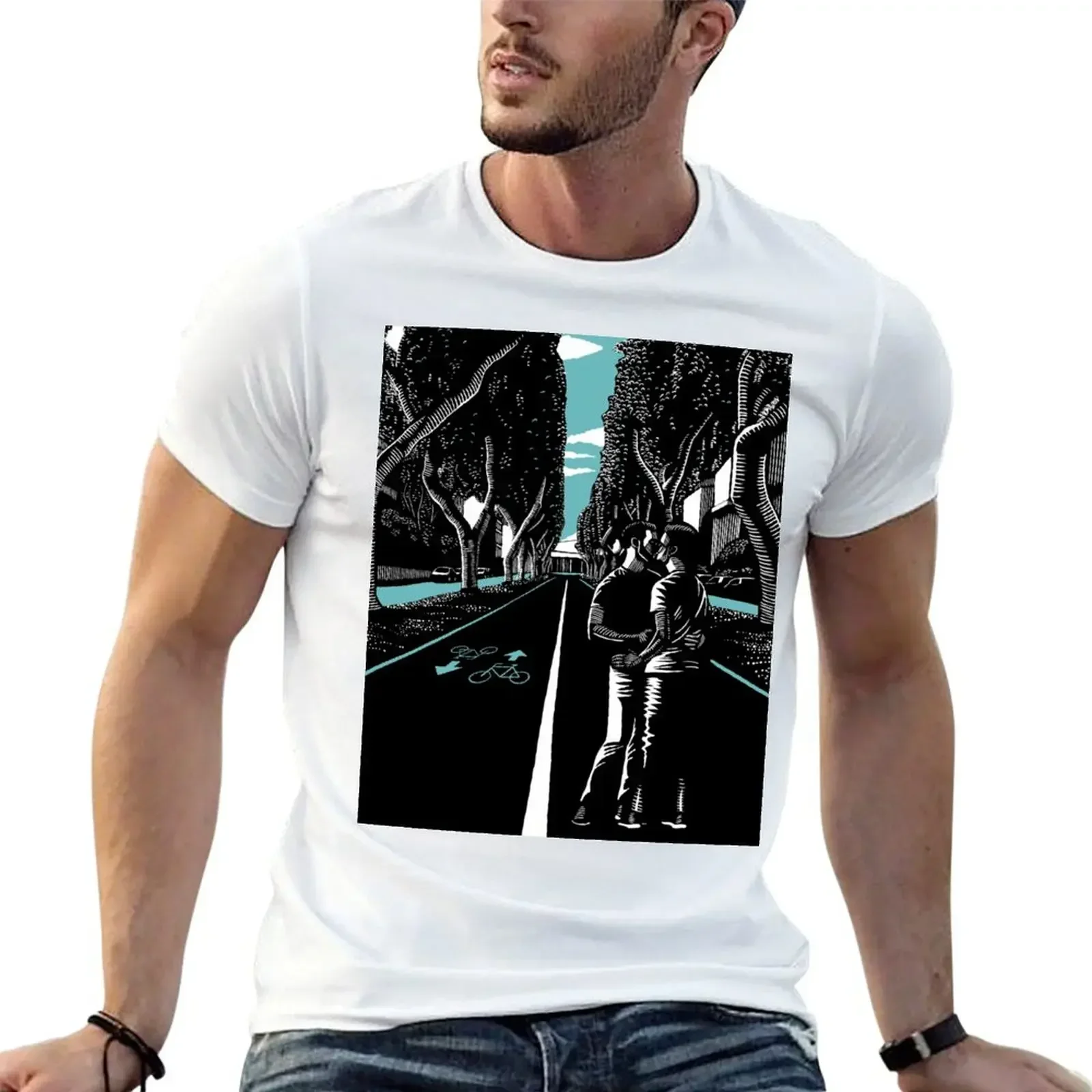 Chen Blvd. Aqua T-Shirt anime clothes tops mens big and tall t shirts