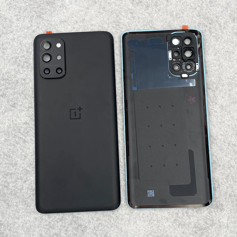 ل One Plus 9R LE2101 A + زجاج الغوريلا 5 غطاء الإسكان الخلفي ل OnePlus 9R الباب الخلفي استبدال علبة البطارية الصلبة وعدسة الكاميرا