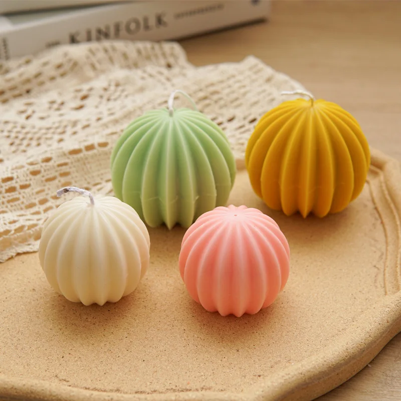 Rack Spherical Candle Making Supplies Aromatherapy Candle DIY Mold Cactus Geometric Line ball plastic candle mold