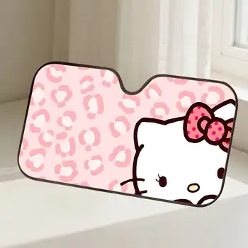H-Hello Cat K-kitty Bilsolskydd Gardiner Vindruta Framrute Visir 70x130cm Solskydd Solskydd Pläd Present Nyhet Bil 12 best sales Hell cat car - №6