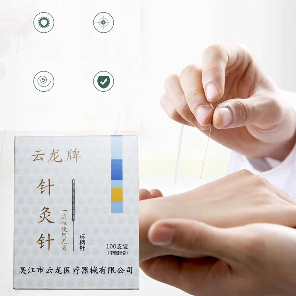100pcs 3Sizes Chinese Medicine Acupuncture Needles Non-Needle-Tubing Sterilization Package Version Health Care Needles