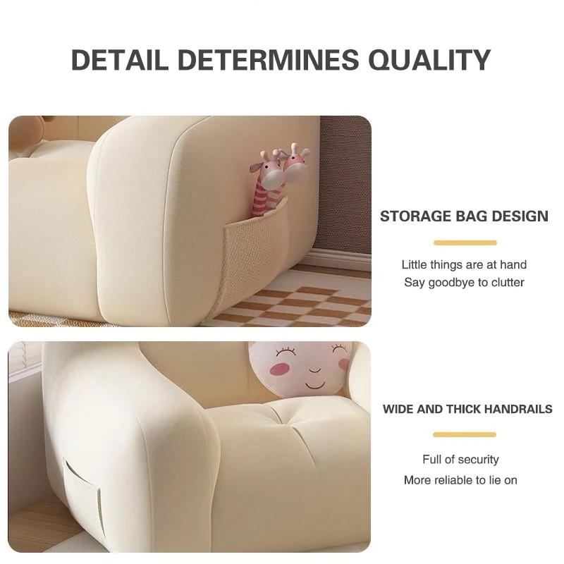 Cute Small Sofa Chair Family Living Room Bedroom Children\'s Sofa Bear Chair with Backrest Lazy Person Sofa Chair Cartoon Chair