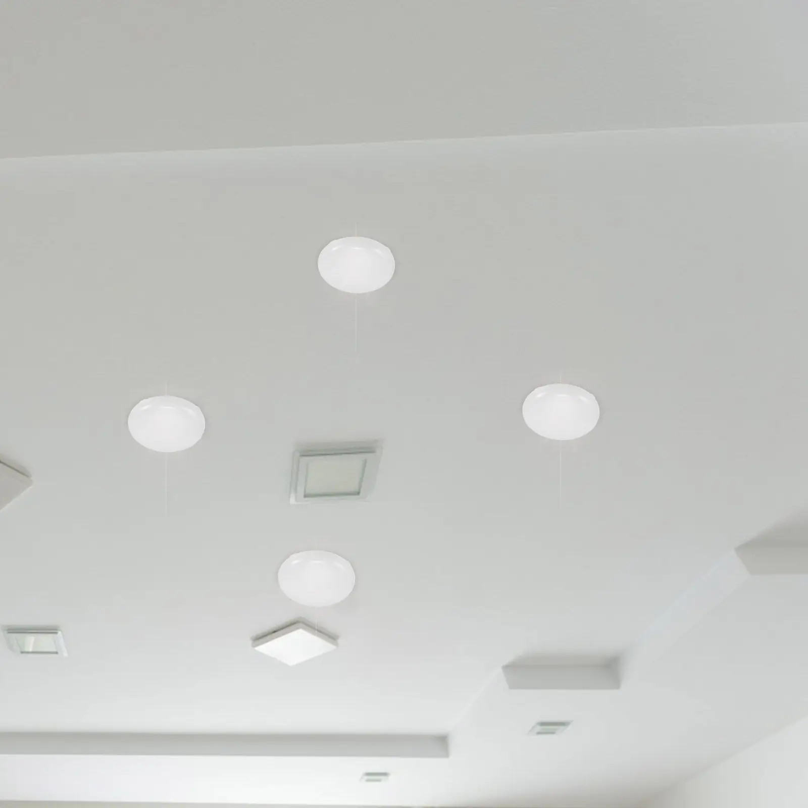 6Pcs Round Lampshade Diffuser Milky White Thick Translucent Sheet Soft Light Ceiling Light Fixture Cover DIY Lights Shield