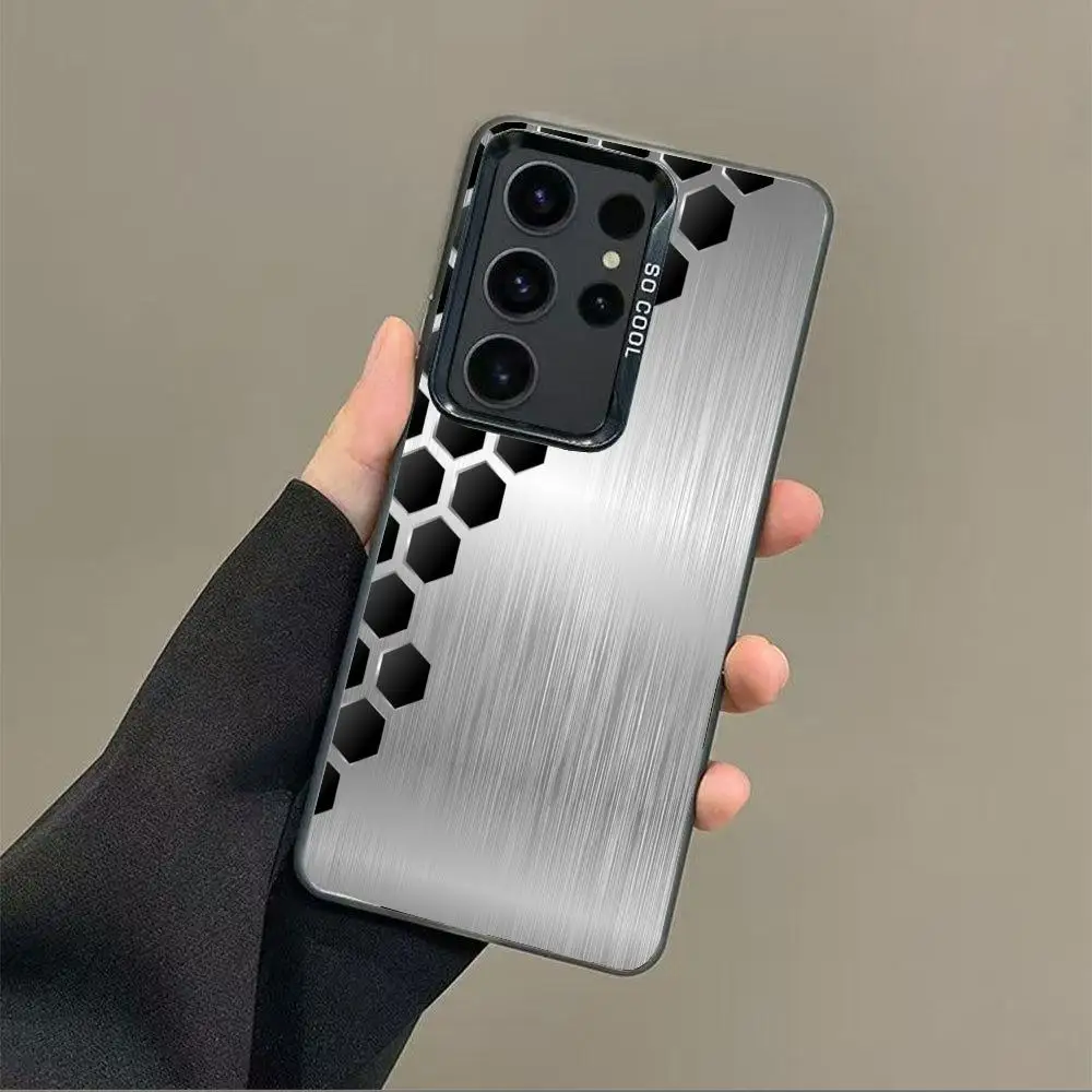 

Hexagonal design case for Galaxy S25 S24 S23 S22 S21 S20 Ultra/ FE/Plus shock-proof rear cover anti-fingerprint