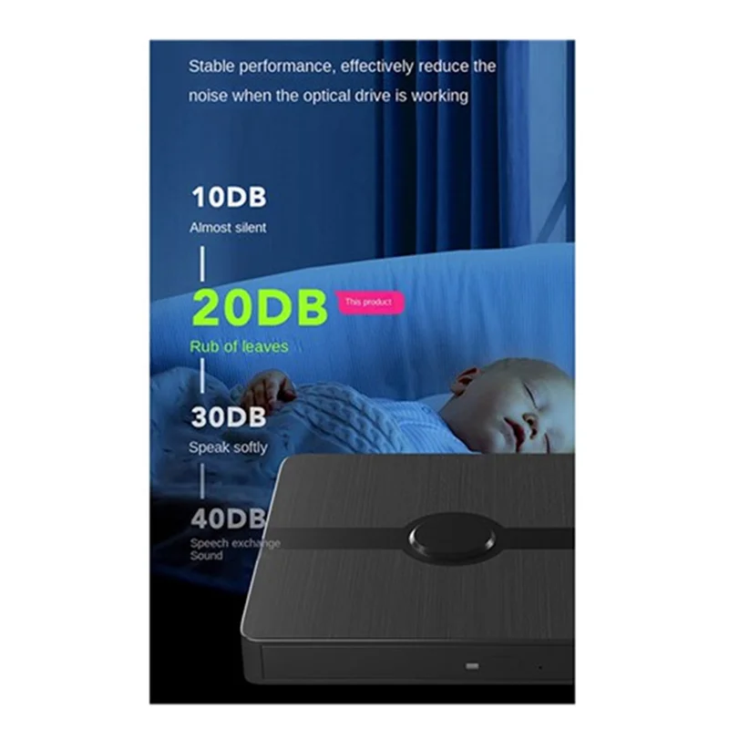 ABMF-unidad de DVD externa USB 3,0, unidades ópticas portátiles, reproductor de grabadora de CD y DVD para ordenador portátil