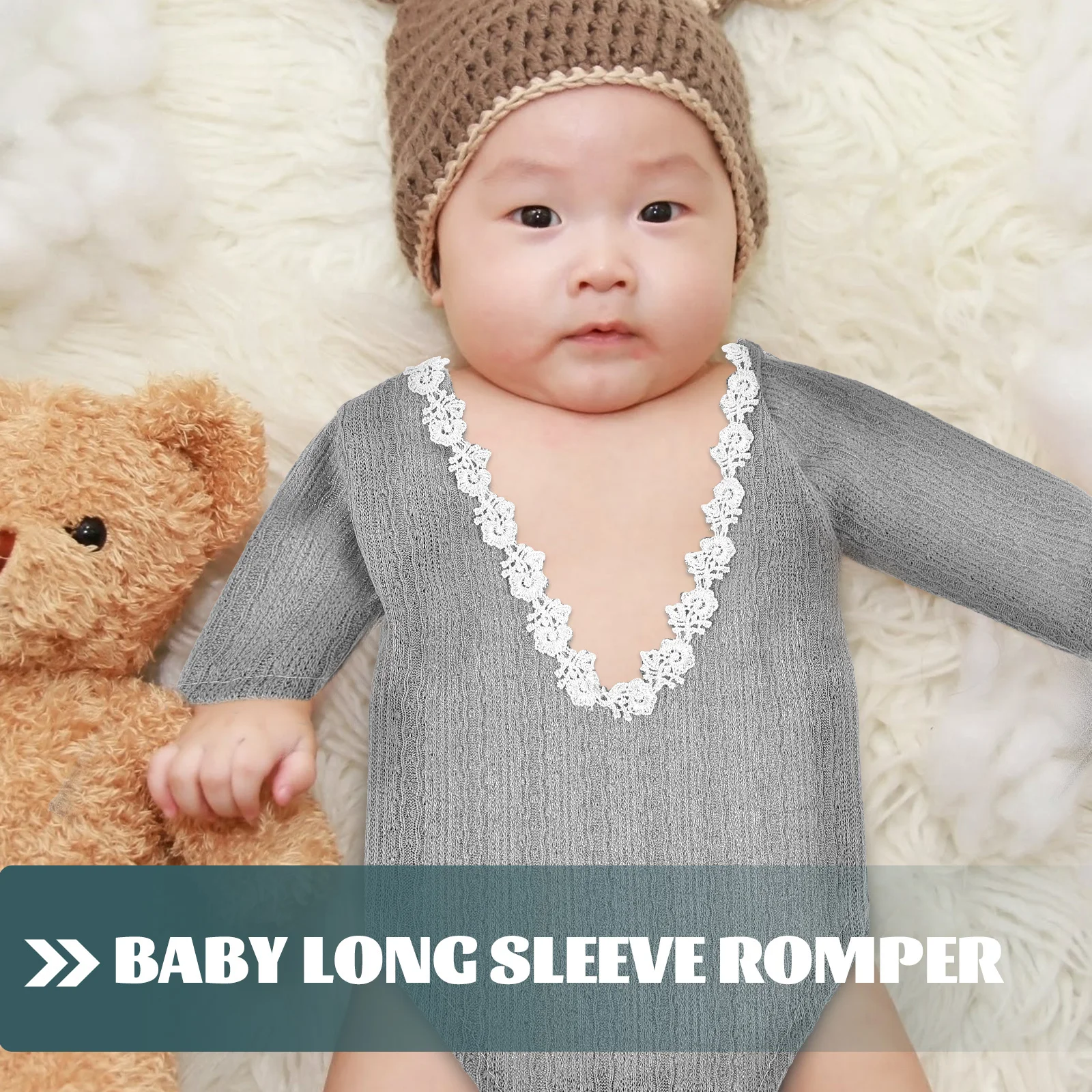 

Комбинезон с длинными рукавами для новорожденных девочек, милый наряд для фотосъемки, одежда для маленьких девочек, мягкий удобный комбинезон для новорожденных