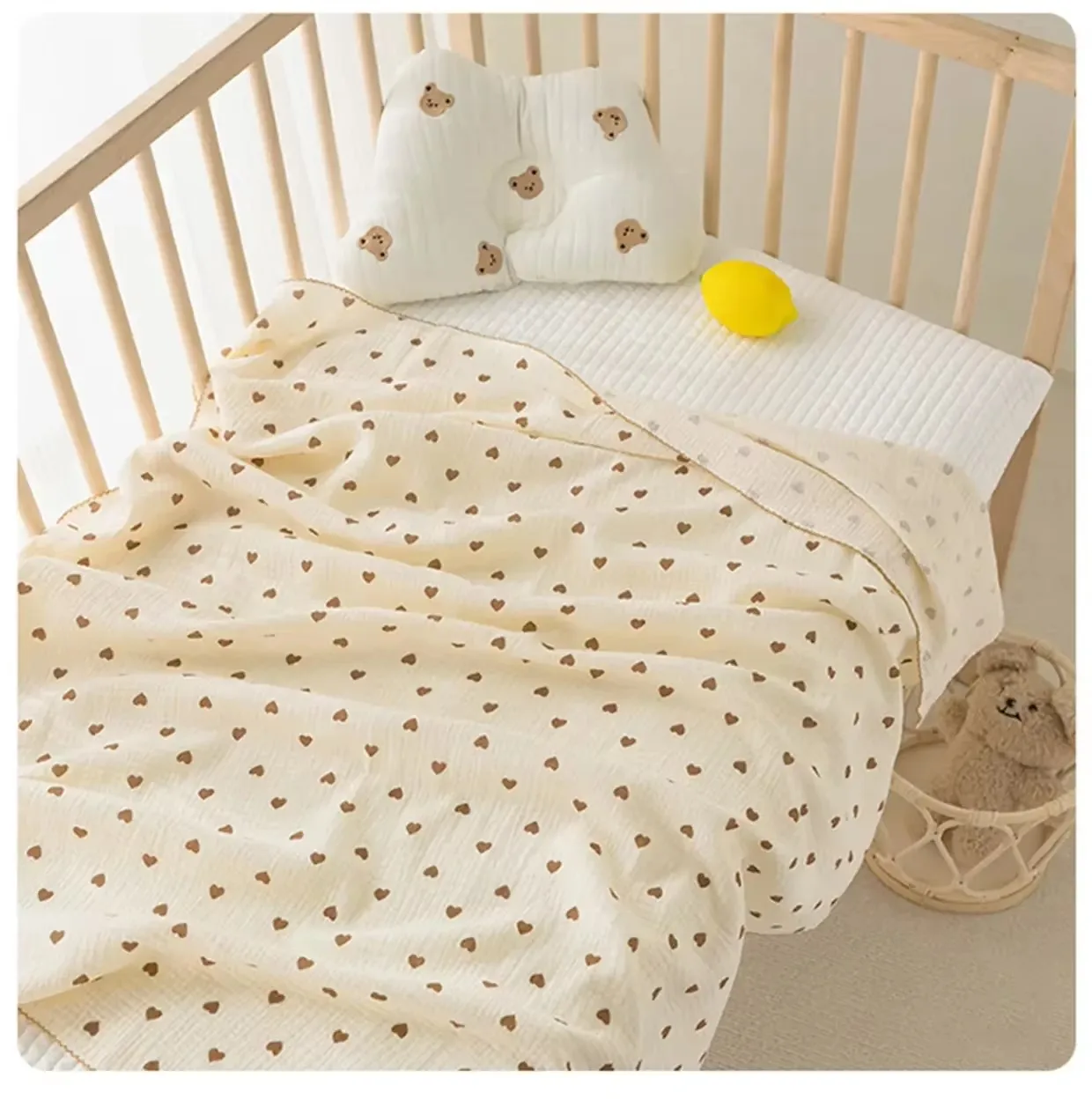 Neugeborenen Baby Baumwolle Decke Sommer Bettwäsche Babys Zeug Decke Musselin Quadrate Empfang Decke – Detail 3