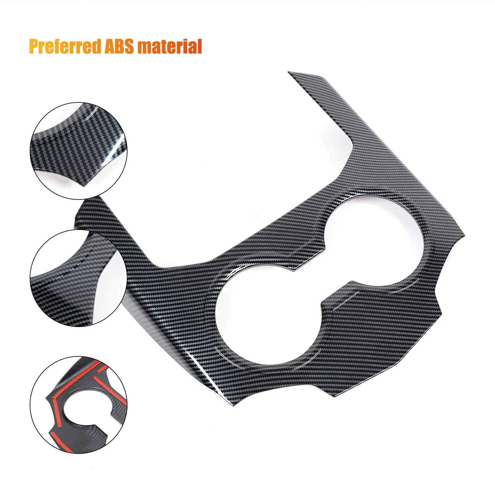 For Toyota Land Cruiser LC300 2023 ABS carbon fiber car center control gearbox water cup panel frame car decoration accessories