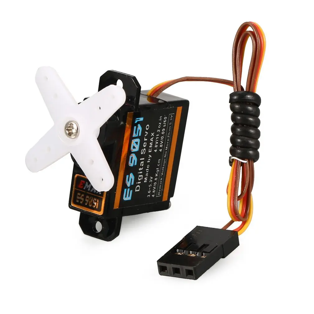 Emax es9051 plásticos servo digital 4.1g à prova dwaterproof água com engrenagens uesd para rc carro helicóptero barco avião acessórios