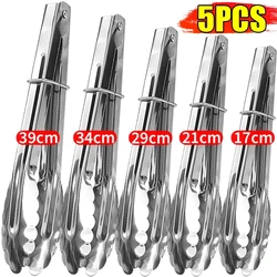 Stainless Steel Non-Slip Food Tongs Meat Salad Bread Clip Barbecue Grill Buffet Long Clamp Tongs Cooking Tools Kitchen Gadgets