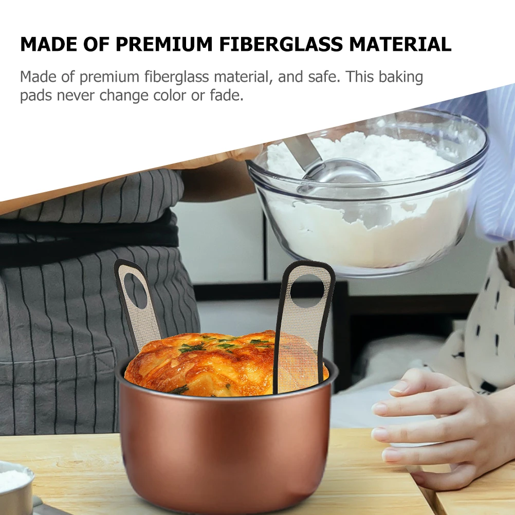 

2Pcs Reusable Baking Mat Non-Stick Heat Resistant Silicone Oven Liner Bread Baking Tool Fiberglass Bread Sling