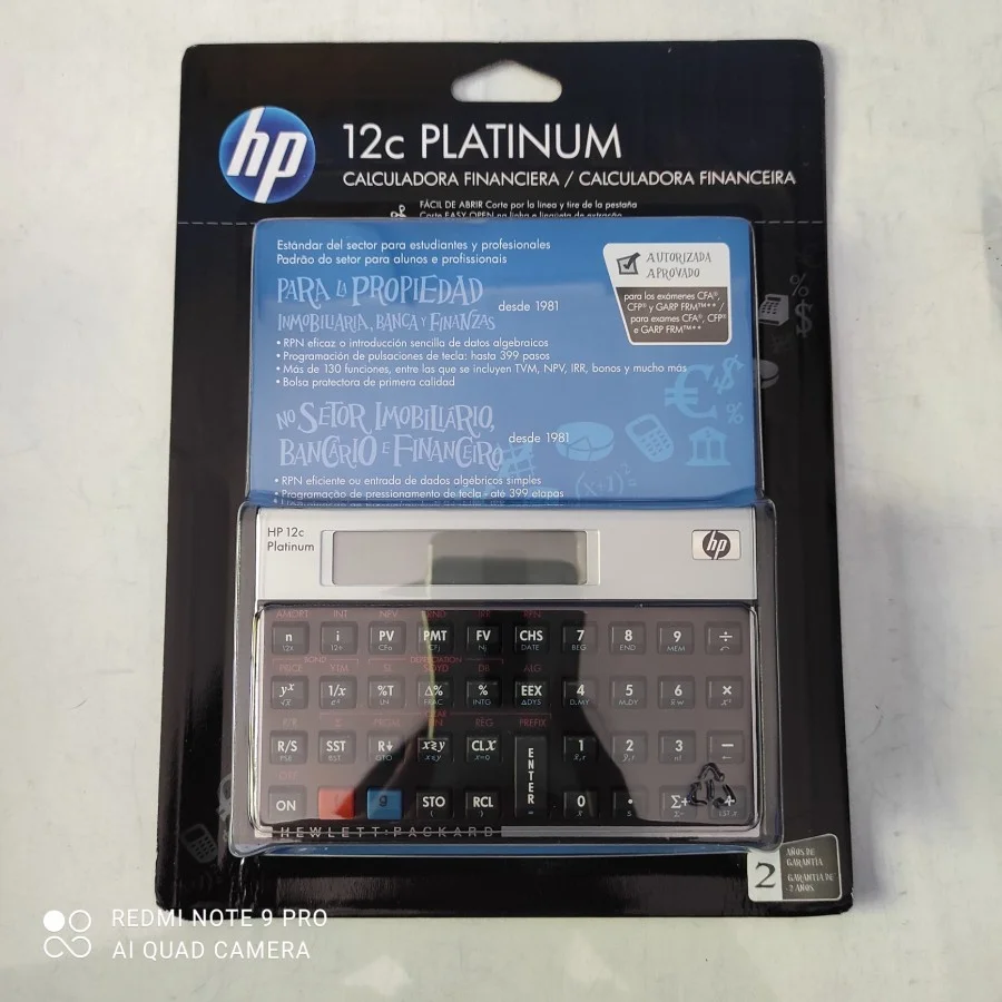 متوفر! لـ HP 12C Platinum Edition FRM/CFA Level 1, 2,3 امتحانات AFP CFP CMA امتحان الكمبيوتر المخطط المالي آلة حاسبة مالية
