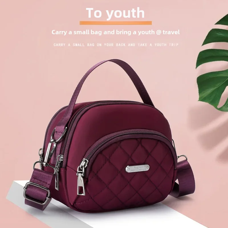 Women\'s Shoulder Bag Canvas Messenger Bag All-match Mini Leisure Oxford Cloth Waterproof Travel Sports Backpack Messenger Bag