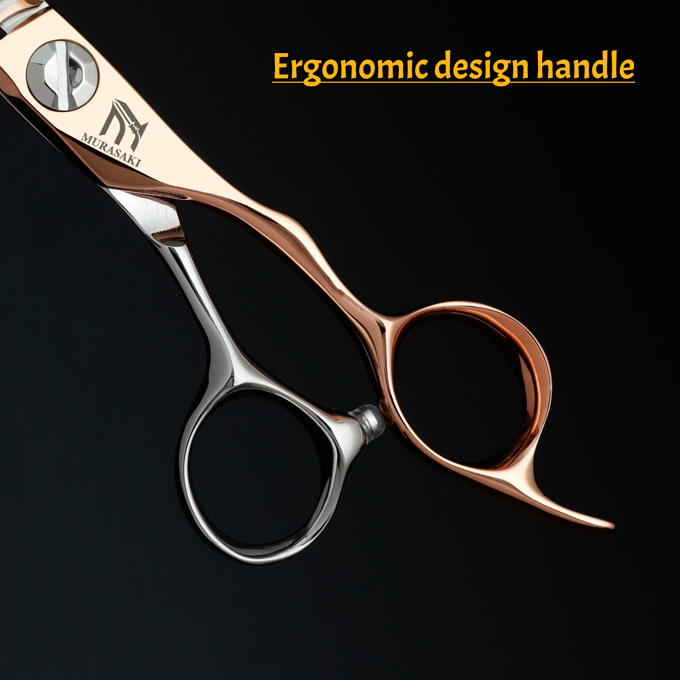 Professionelle Haarschneidescheren zum Ausdünnen, 6,1-6,3 Zoll, CNC-Texturscheren mit Roségold-Beschichtung, Haarschneidemaschine aus japanischem VG10-Stahl – Detail 2