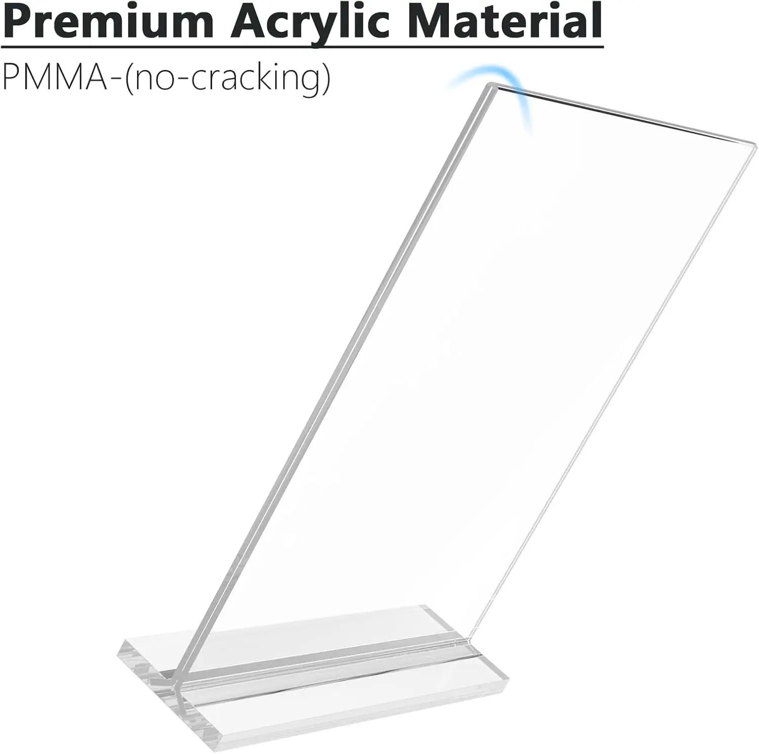 Acrylic Sign Holder 8.5x11 Inches 2 Pack, Double Sided Clear Display Stand Table Top for Menus, Flyers, Stores, Restaurants - view 3
