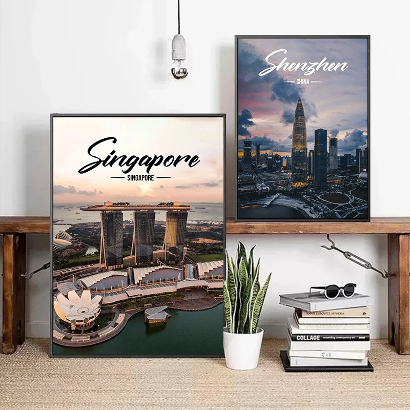 المدن العالمية الشهيرة الملصقات لندن باريس نيويورك أمستردام روما المشهد حائط لوح رسم الفن لغرفة المعيشة ديكور المنزل