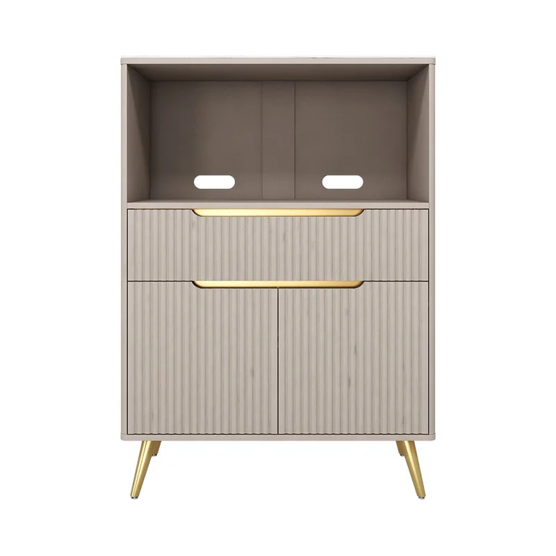 

Slate light luxury dining side cabinet simple living room kitchen microwave oven cabinet small locker storage side cabinet
