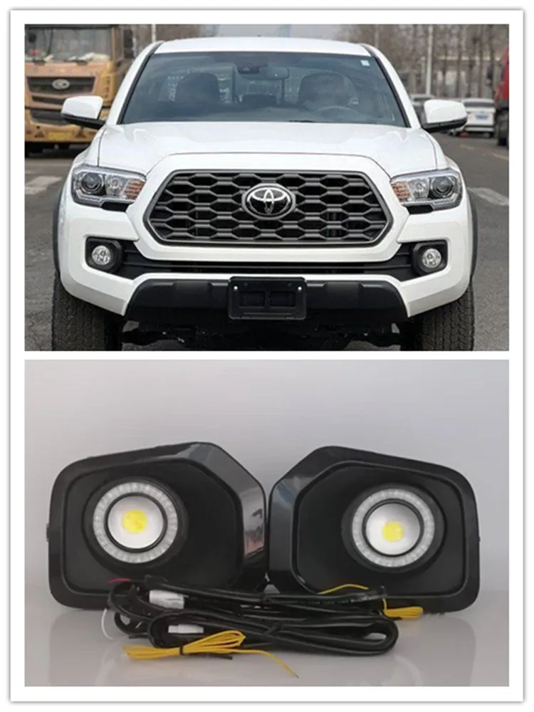 

Светодиодный противотуманный фонарь в сборе для Toyota Tacoma 2016 2017 2018 2019 2020 2021 2022, передний бампер, противотуманная фара, замена дневного света Angel Eye