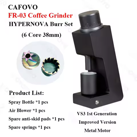 CAFOVO 03 Electric Coffee Grinder Six-core 38mm Burr Household Coffee Bean Grinder Coffee Miller Grinder for Espresso Filter VS3