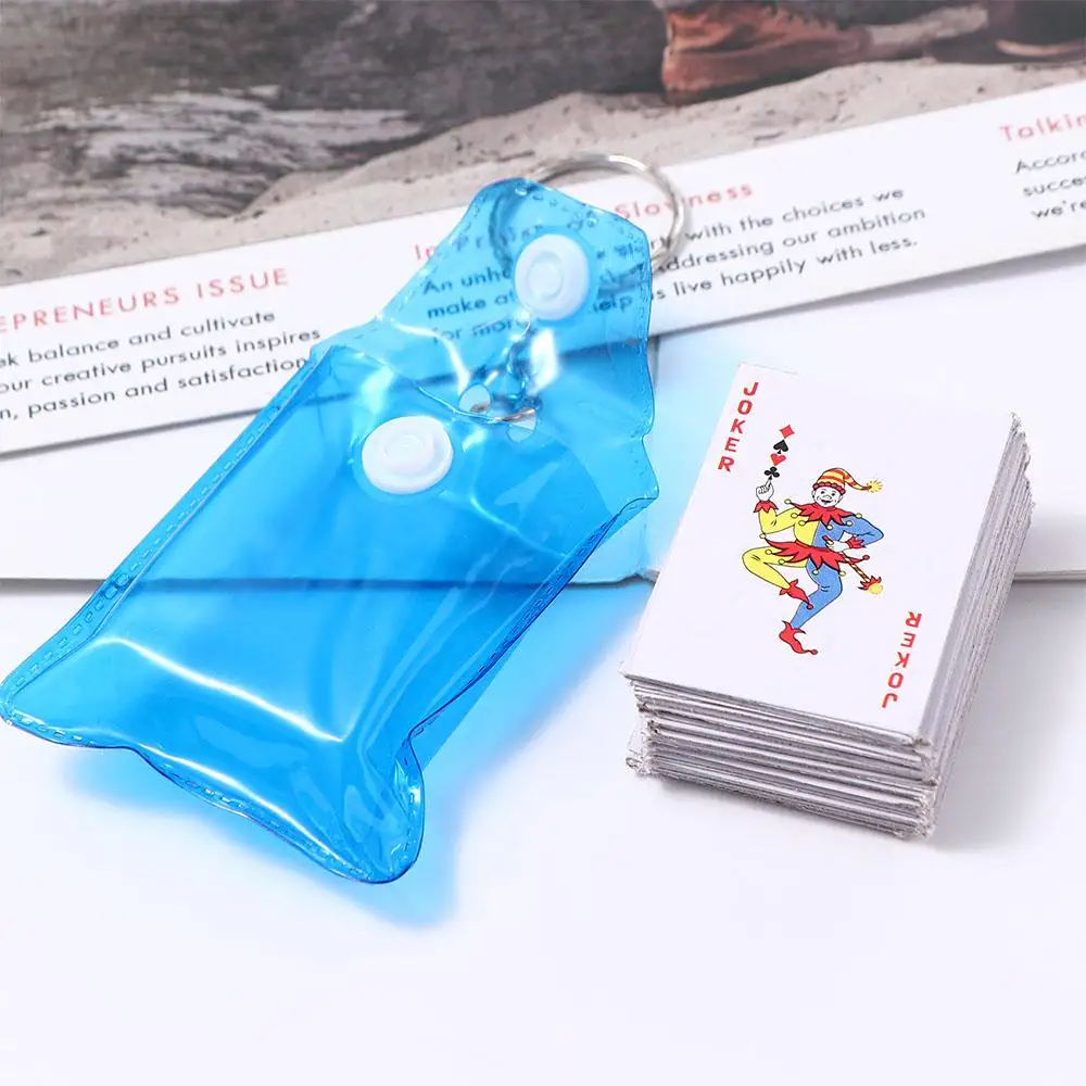 Mini cartes à jouer portables JO4 x 3cm, petit porte-clés, jeu de société, cadeau créatif pour enfant