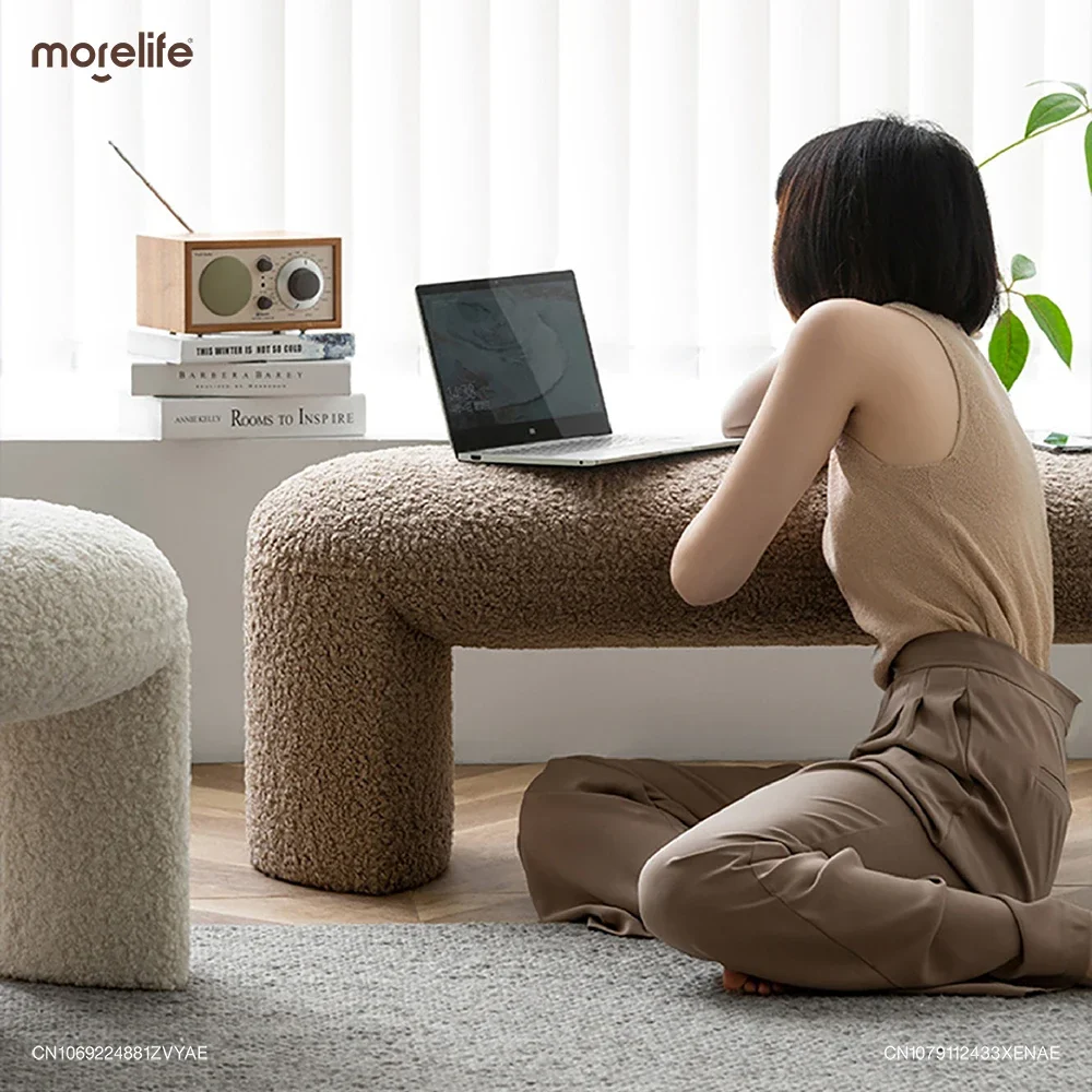 Nordic Design Makeup Stool Chair Light Luxury Dresser Living Room Sofa Stool Ottoman Doorway Bench Tabourets Bedroom Furniture