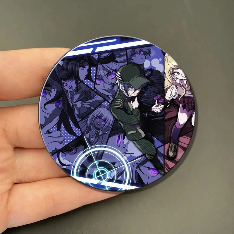 58mm New Pop Game Danganronpa Brooch Pin Amami Iruma Miu Kirigiri Kyouko Cosplay Badge Enamel Pins Backpacks Clothing Jewelry